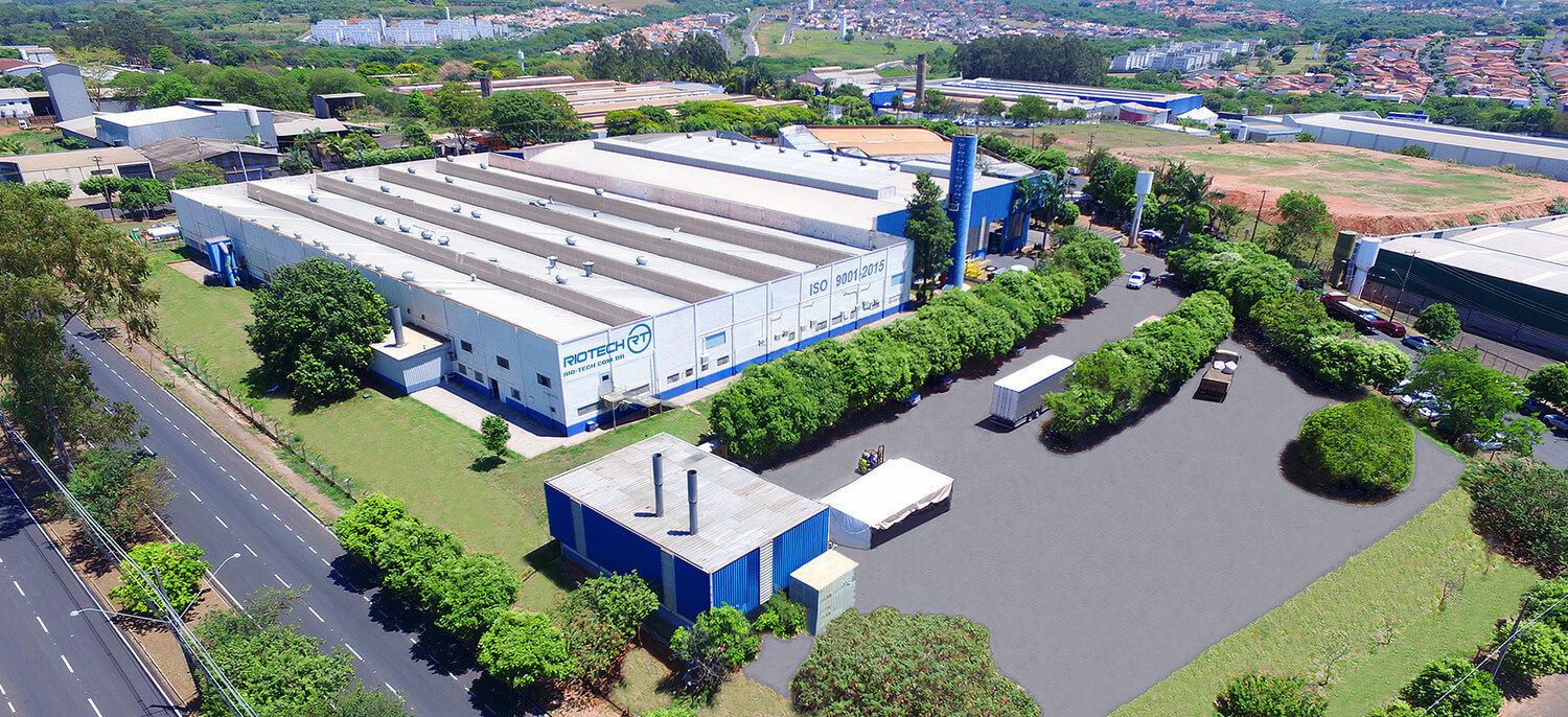 Vista superior da Rio-Tech, fabricante de painel elétrico